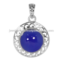 Blue Onyx Gemstone 925 Sterling Silver Pendant